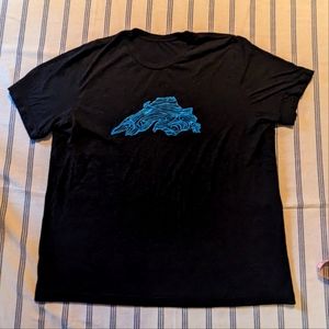 LAKE SUPERIOR GRAPHIC ART TEE - MEN'S XXL - NWOT - HEATHER BLACK